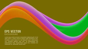 geométrico ondulado sobre fondo amarillo. composición de formas de degradado de moda. eps10 vector