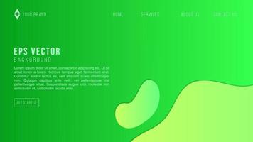 Green vector overlap layer for background design web template