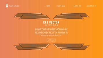 Geometric Abstract Backgrounds Design. Composition of simple geometric shapes on a orange background. For use in Presentation, Flyer and Leaflet, Cards, Landing, Website Design. Vector illustration.