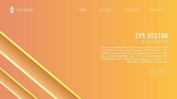 Geometric Abstract Backgrounds Design. Composition of simple geometric shapes on a orange background. For use in Presentation, Flyer and Leaflet, Cards, Landing, Website Design. Vector illustration.