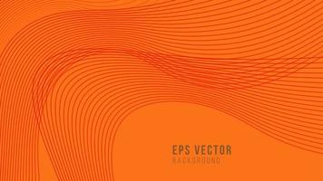 Abstract orange wavy lines eps vector background