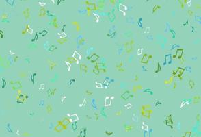 Light colorful vector background with music symbols.