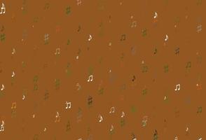 Light Green, Red vector texture with musical notes.