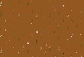 Light Green, Red vector texture with musical notes.