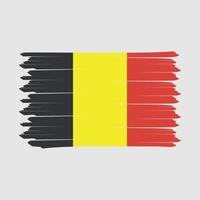 Ilustración de vector de diseño de pincel de bandera de bélgica