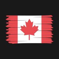 Canada Flag Brush Design Vector Illustration