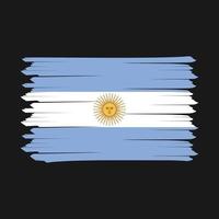 Ilustración de vector de diseño de pincel de bandera argentina