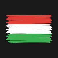 Hungary Flag Brush Design Vector Illustration