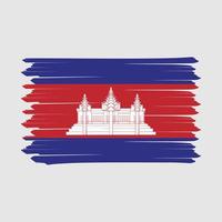 Cambodia Flag Brush vector