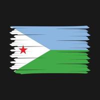 Djibouti Flag Brush vector