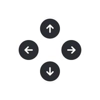 Black set arrows. Arrows point to the left icon set. vector