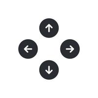 Black set arrows. Arrows point to the left icon set. vector