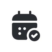 Flat design calendar icon simple design vector