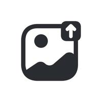 gallery export icon simple design vector
