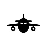 Airplane icon vector, solid illustration, pictogram isolated on white vector