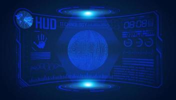 Modern HUD Technology Screen Background vector