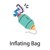 Trendy Inflating Bag vector