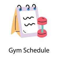 Trendy Gym Schedule vector