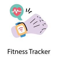 Trendy Fitness Tracker vector