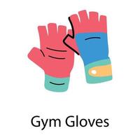 Trendy Gym Gloves vector