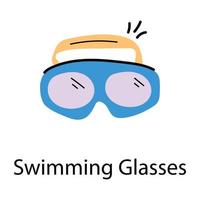 Trendy Swimming Glasses vector