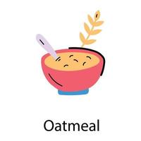 Trendy Oatmeal Concepts vector