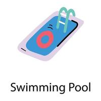 Trendy Swimming Pool vector