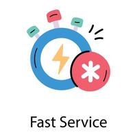 Trendy Fast Service vector