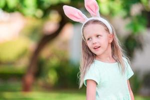 Adorable little girl on Easter holiday photo