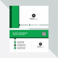 tarjeta de visita profesional moderna, tarjeta de visita de negocios creativa y simple, vector libre de plantilla de diseño de tarjeta de visita