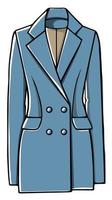 Casual clothes for girls, formal jacket or coat vector