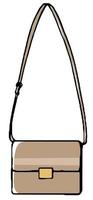 Classic handbag for women, stylish purse or clutch vector