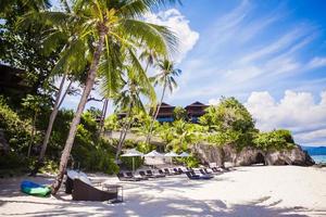 Cozy little hotel on a tropical exotic resort photo