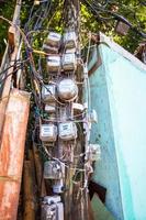 poste eléctrico en el país asiático foto