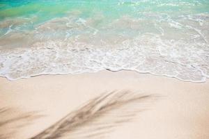 Perfect white sandy beach with turquoise water photo