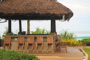 café al aire libre en la playa foto