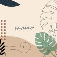 Social media post minimalist, square vector