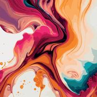 Marble texture design, colorful multicolored marble surface, curved lines, bright abstract design background - Vector