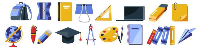 School university supplies studying and classes