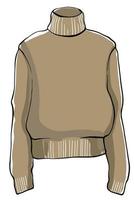 suéter de punto cálido, ropa unisex para el frío vector