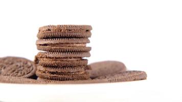 Dhaka bangladesh 23th may 2021. Oreo chocolate cookies on plate . video