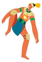 hombre azteca o maya, personaje masculino de ética inca vector