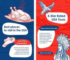 Rated usa tours, best places to visit in america vector