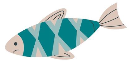 Abstract fish toy, papercut or handmade craft vector