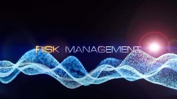 Risk Management text abstract science technology hitech futuristic video