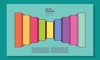 Geometric rectangular layer background template copy space for poster, banner, or art related design vector