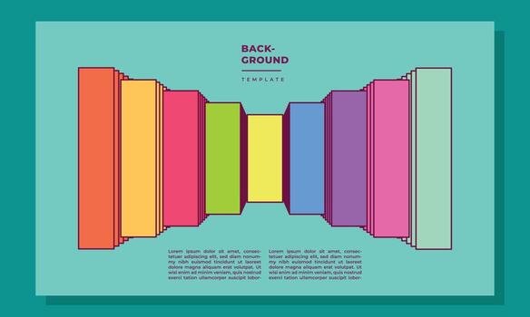 Geometric rectangular layer background template copy space for poster, banner, or art related design vector