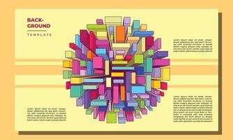 espacio de copia de plantilla de fondo de capa rectangular redonda geométrica para póster, pancarta o diseño relacionado con el arte vector