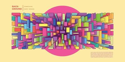 espacio de copia de plantilla de fondo de capa rectangular geométrica para póster, pancarta o diseño relacionado con el arte vector