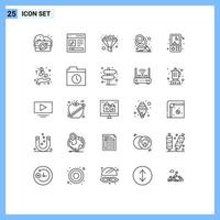 Line Pack of 25 Universal Symbols of games electronics user marketing strategy marketing campaign Editable Vector Design Elements